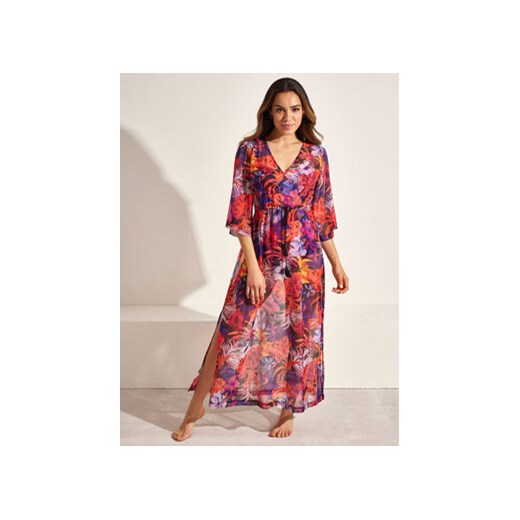 Selmark Sukienka plażowa BL596 Kolorowy Relaxed Fit Selmark S MODIVO
