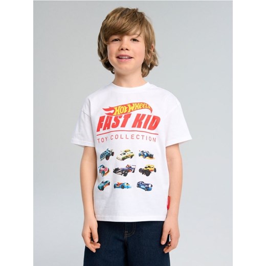 Sinsay - Koszulka Hot Wheels - biały ze sklepu Sinsay w kategorii T-shirty chłopięce - zdjęcie 179782786