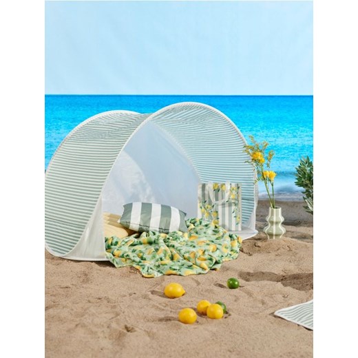 Sinsay - Namiot plażowy w paski - zielony ze sklepu Sinsay w kategorii Dekoracje i akcesoria ogrodowe - zdjęcie 179782847