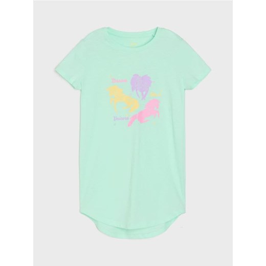 Sinsay - Koszula nocna z motywem jednorożców - zielony Sinsay 122 Sinsay