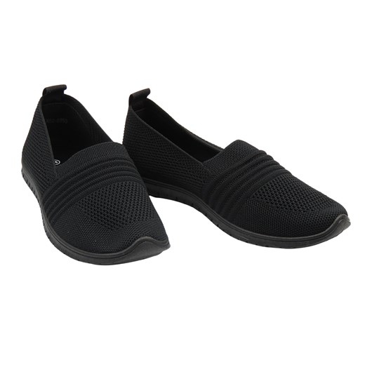 Półbuty, espadryle damskie czarne News 25TX02-8850 ze sklepu ulubioneobuwie w kategorii Półbuty damskie - zdjęcie 179783145