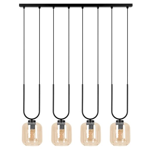 Wisząca lampa ze szklanymi kloszami beżowa M4-L41 ze sklepu Edinos.pl w kategorii Lampy wiszące - zdjęcie 179784019