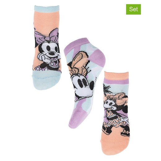 Disney Minnie Mouse Skarpety (3 pary) &quot;Minnie&quot; w różnych kolorach ze sklepu Limango Polska w kategorii Skarpetki dziecięce - zdjęcie 179787377
