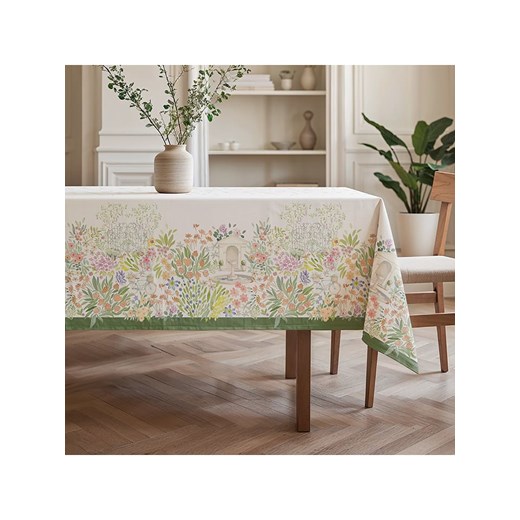 Mint Rugs Obrus &quot;Floral Orion&quot; w kolorze biało-zielono-jasnoróżowym ze sklepu Limango Polska w kategorii Obrusy i bieżniki - zdjęcie 179787587