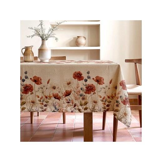 Mint Rugs Obrus &quot;Natural Amapola&quot; w kolorze kremowo-czerwonym ze sklepu Limango Polska w kategorii Obrusy i bieżniki - zdjęcie 179787599