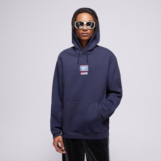 REEBOK BLUZA Z KAPTUREM RI BADGE ze sklepu Sizeer w kategorii Bluzy męskie - zdjęcie 179788475
