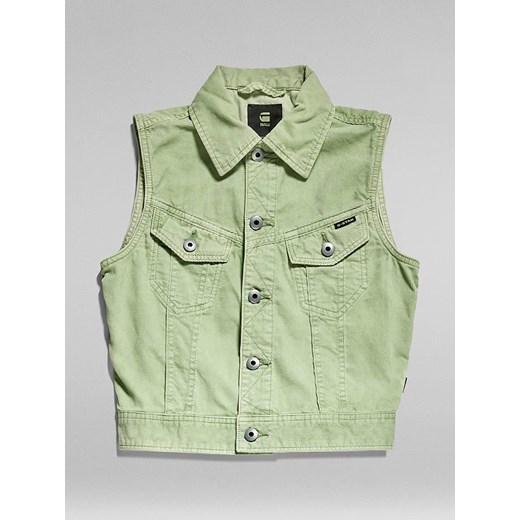 Kamizelka damska zielona G-Star casualowa z bawełny 