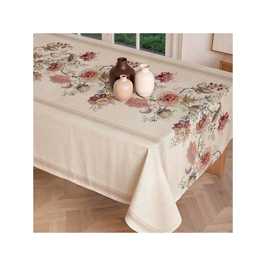 Mint Rugs Obrus &quot;Natural Samir&quot; w kolorze kremowo-zielono-jasnoróżowym ze sklepu Limango Polska w kategorii Obrusy i bieżniki - zdjęcie 179788768