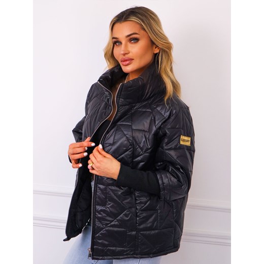 KURTKA PIKOWANA OVERSIZE- CZARNA ze sklepu olika.com.pl w kategorii Kurtki damskie - zdjęcie 179789438