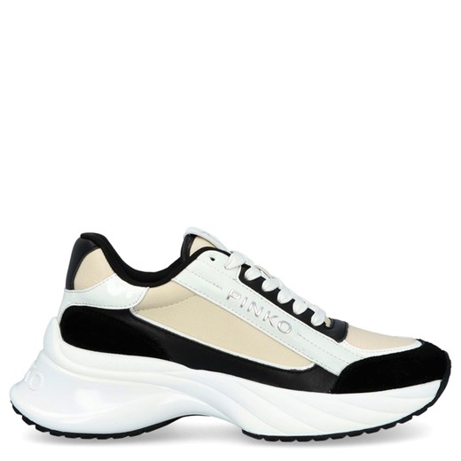 Sneakersy damskie premium - PINKO ARIEL 07 BIAŁO-CZARNE ze sklepu Tymoteo.pl - sklep obuwniczy w kategorii Buty sportowe damskie - zdjęcie 179791346