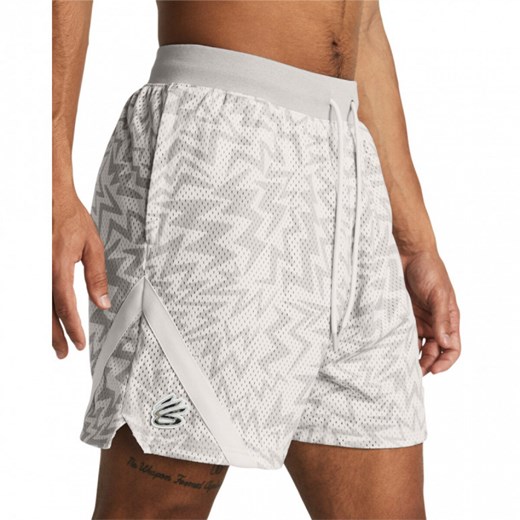 Męskie spodenki do koszykówki Under Armour Curry Mesh Short 2 - białe ze sklepu Sportstylestory.com w kategorii Spodenki męskie - zdjęcie 179791577