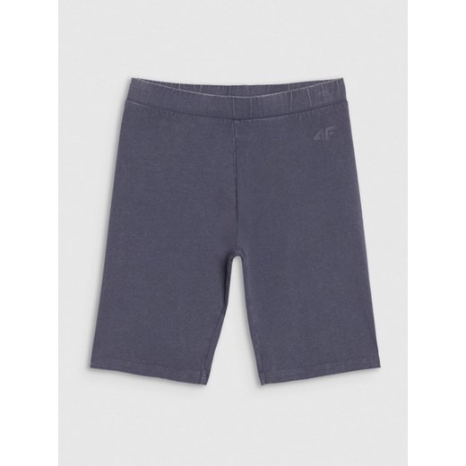 Dziewczęce legginsy kolarki 4F 4FJWSS25TSTIF001 - granatowe ze sklepu Sportstylestory.com w kategorii Spodenki dziewczęce - zdjęcie 179791909