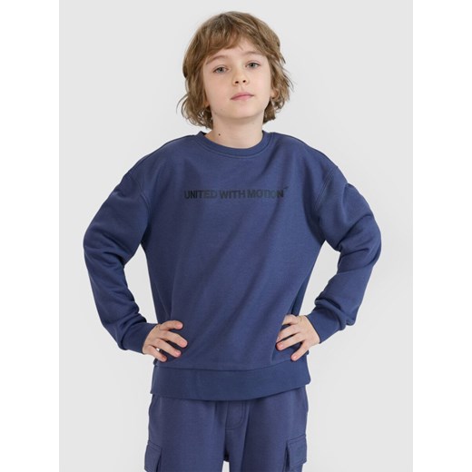 Chłopięca bluza dresowa bez kaptura nierozpinana 4F 4FJWSS25TSWSM1513 - 4f Junior 122 Sportstylestory.com