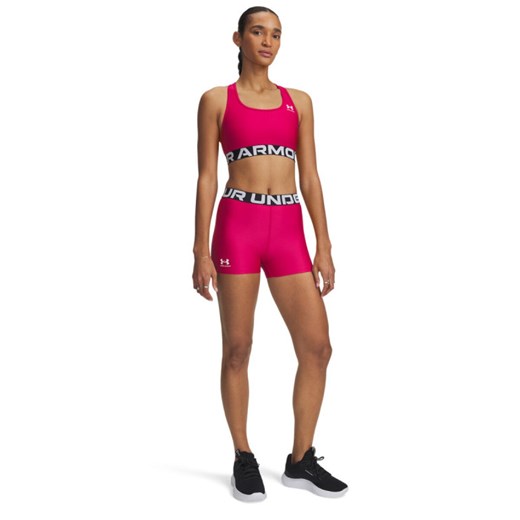 Damskie legginsy krótkie treningowe Under Armour UA Hg Authentics Shorty  - różowe ze sklepu Sportstylestory.com w kategorii Szorty - zdjęcie 179792338