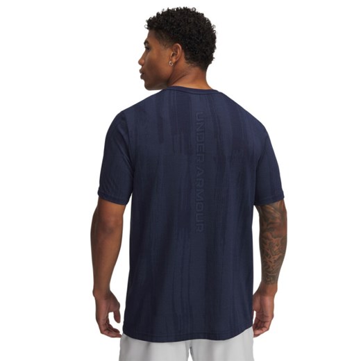 Męska koszulka treningowa Under Armour Vanish Seamless Novelty SS - granatowa ze sklepu Sportstylestory.com w kategorii T-shirty męskie - zdjęcie 179792369