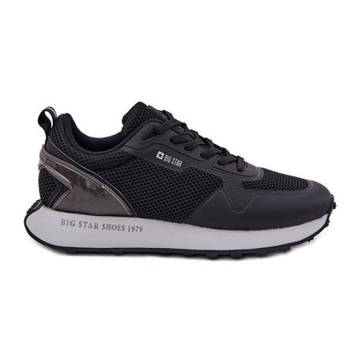 Sneakersy Męskie Na Platformie Big Star RR174361 Hi-Poly System Czarne ze sklepu ButyModne.pl w kategorii Buty sportowe męskie - zdjęcie 179793067