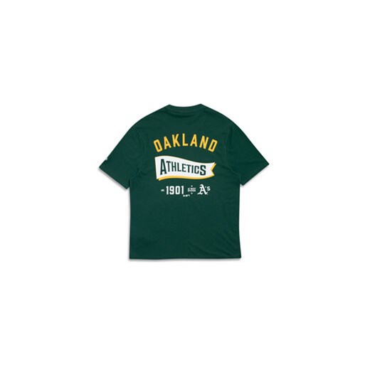 New Era T-Shirt Oakland Athletics MLB Pennant Graphic 60596214 Zielony Regular New Era S MODIVO