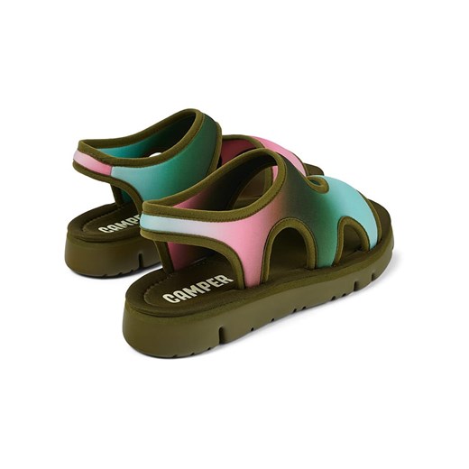 Camper Sandały w kolorze oliwkowo-turkusowo-jasnoróżowym Camper 38 okazyjna cena Limango Polska