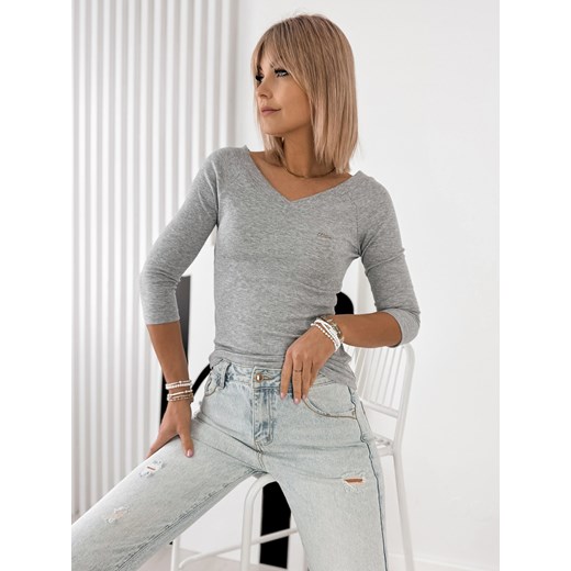 bluzka basic jasnoszara one size ze sklepu UBRA w kategorii Bluzki damskie - zdjęcie 179795188
