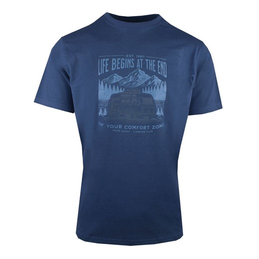 T-Shirt (Koszulka) Męska - Pako Jeans - Ciemnoniebieska, Nadruk TSPJNS4lifeNB ze sklepu JegoSzafa.pl w kategorii T-shirty męskie - zdjęcie 179796539