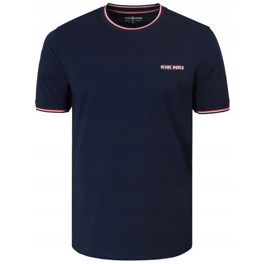 T-Shirt (Koszulka) Męska - Pako Jeans - Granatowa, Drobny Nadruk TSPJNS18ertGR ze sklepu JegoSzafa.pl w kategorii T-shirty męskie - zdjęcie 179796565