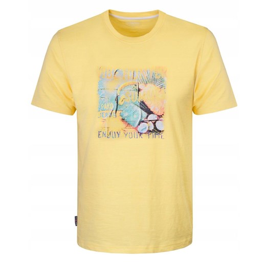 T-Shirt (Koszulka) Męska - Pako Jeans - Żółty Kolor z Printem TSPJNS21sunshineZT ze sklepu JegoSzafa.pl w kategorii T-shirty męskie - zdjęcie 179796678