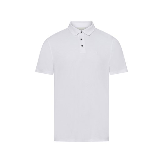 Calvin Klein Męska koszulka polo Mężczyźni Bawełna biały jednolity ze sklepu vangraaf w kategorii T-shirty męskie - zdjęcie 179796716