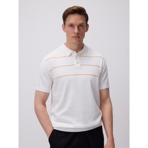 Reserved - Sweter polo w paski - Inny ze sklepu Reserved w kategorii Swetry męskie - zdjęcie 179797515