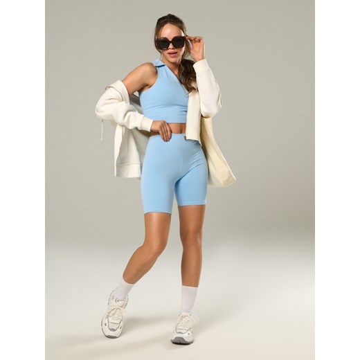 Bluzka damska Sinsay z krótkim rękawem z kołnierzykiem 