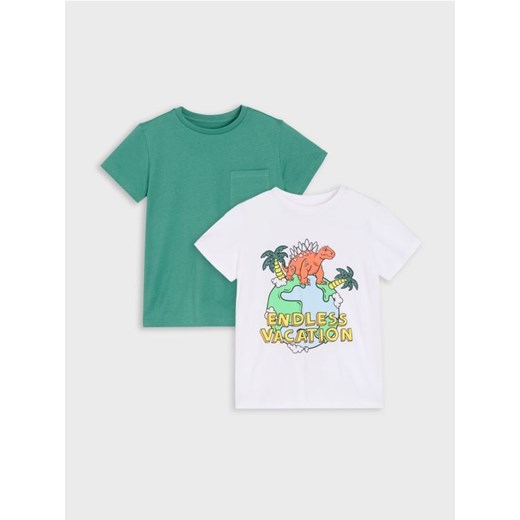 Sinsay - Koszulki 2 pack - biały ze sklepu Sinsay w kategorii T-shirty chłopięce - zdjęcie 179798977