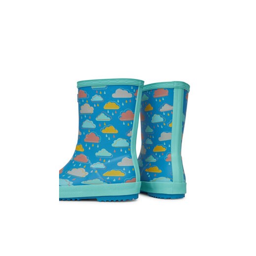 Hunter kalosze dziecięce z nadrukami niebieskie bez zapięcia 