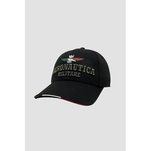 AERONAUTICA MILITARE Czarna męska czapka z daszkiem ze sklepu outfit.pl w kategorii Czapki z daszkiem męskie - zdjęcie 179802249