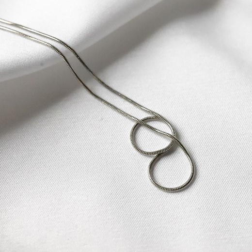 Łańcuszek srebrny splot linka cienka delikatny 50 cm stal chirurgiczna ze sklepu otien.com w kategorii Łańcuszki - zdjęcie 179803017