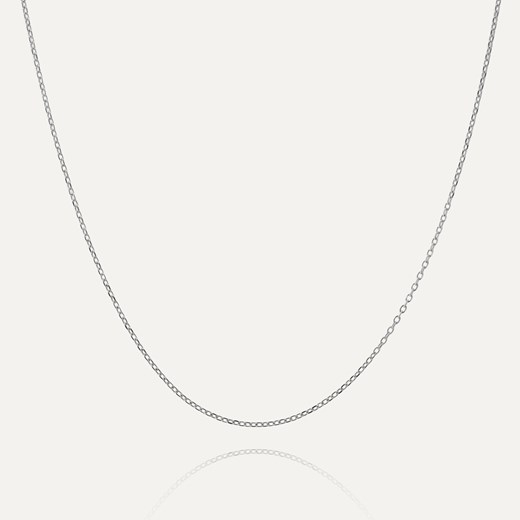 Delikatny łańcuszek ankier, srebro 925 w pokryciu platyną - długość 45+5 cm ze sklepu GIORRE w kategorii Łańcuszki - zdjęcie 179803465