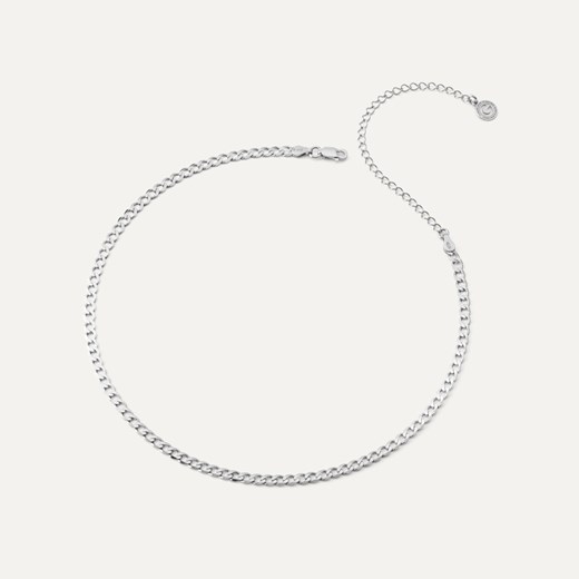 Łańcuszek choker pancerka, srebro 925 w pokryciu platyną ze sklepu GIORRE w kategorii Naszyjniki - zdjęcie 179803735