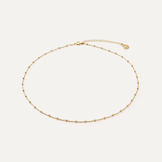 Srebrny choker - ankier z kulkami w złotym pokryciu ze sklepu GIORRE w kategorii Naszyjniki - zdjęcie 179804295