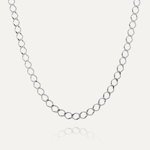 Srebrny łańcuszek choker rombo w pokryciu platyną ze sklepu GIORRE w kategorii Naszyjniki - zdjęcie 179804317