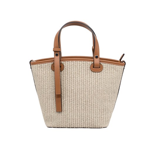Klasyczna torebka Freya ze skóry naturalnej i trawy morskiej ze sklepu Rafallo w kategorii Torby Shopper bag - zdjęcie 179811246