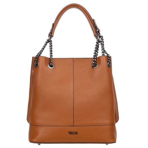 Elegancka torebka ze skóry naturalnej Perla Ruda ze sklepu Rafallo w kategorii Torby Shopper bag - zdjęcie 179811296