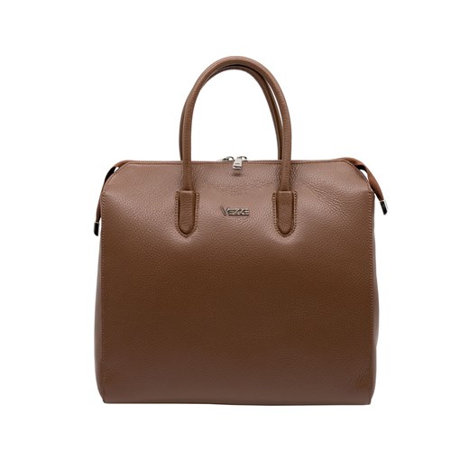 Elegancka torebka skórzana LAURA brąz ze sklepu Rafallo w kategorii Torby Shopper bag - zdjęcie 179811485