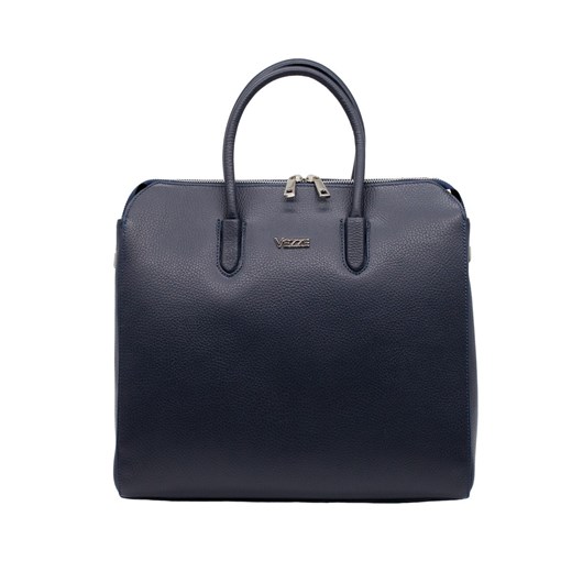Elegancka torebka skórzana LAURA granat ze sklepu Rafallo w kategorii Torby Shopper bag - zdjęcie 179811486