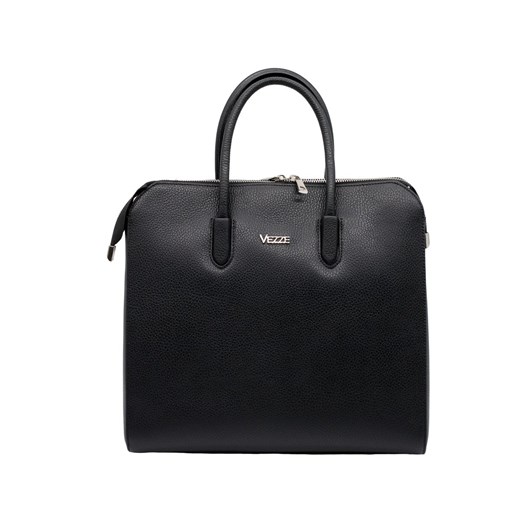Elegancka torebka skórzana LAURA czarna ze sklepu Rafallo w kategorii Torby Shopper bag - zdjęcie 179811488
