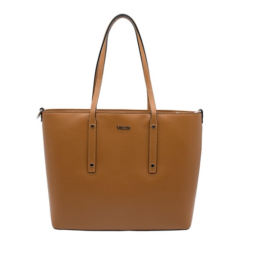 Torebka JULIA ze skóry naturalnej Karmel ze sklepu Rafallo w kategorii Torby Shopper bag - zdjęcie 179811489