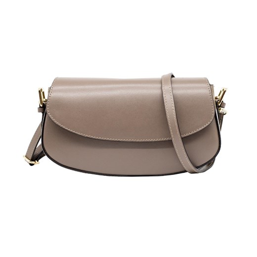 Elegancka torebka ze skóry naturalnej Betty Taupe ze sklepu Rafallo w kategorii Listonoszki - zdjęcie 179811606
