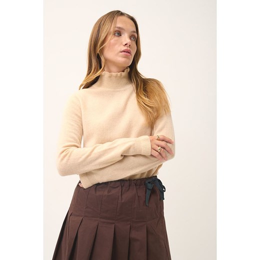 Just Cashmere Kaszmirowy sweter &quot;Trila&quot; w kolorze beżowym ze sklepu Limango Polska w kategorii Swetry damskie - zdjęcie 179813529