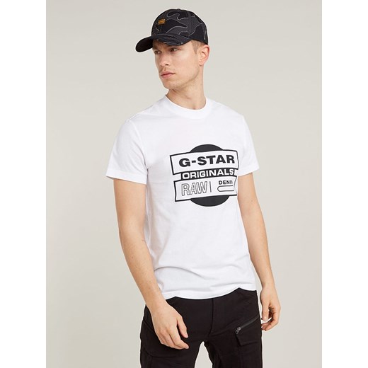 G-Star t-shirt męski z krótkim rękawem bawełniany