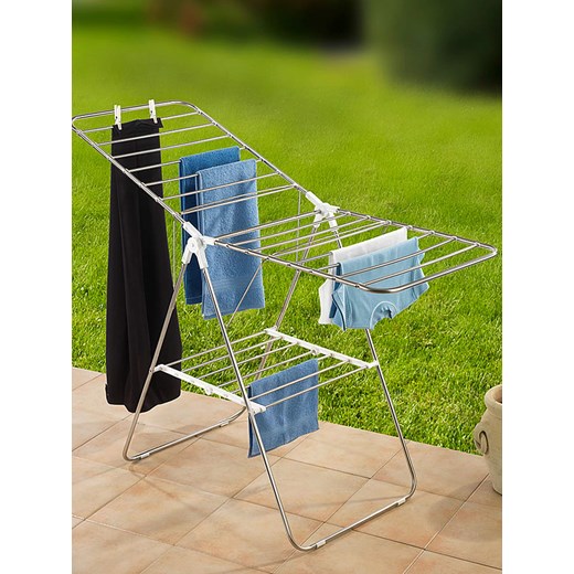 Wenko Suszarka &quot;Flex&quot; w kolorze srebrno-białym na ubrania - 145 x 90 x Wenko onesize okazyjna cena Limango Polska