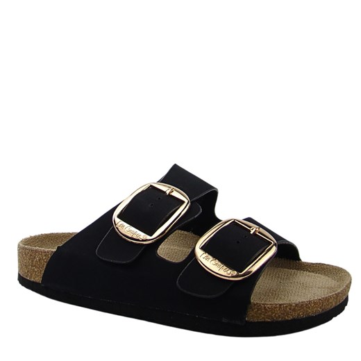Lee Cooper LCW-25-35-3486 klapki damskie skórzane medyczne czarne ze sklepu senity.pl w kategorii Klapki damskie - zdjęcie 179816217