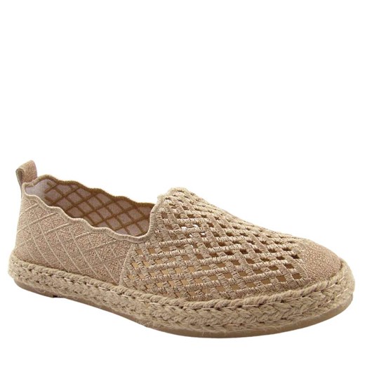 Vinceza 13625 damskie espadryle ażurowe beżowe ze sklepu senity.pl w kategorii Espadryle damskie - zdjęcie 179816419