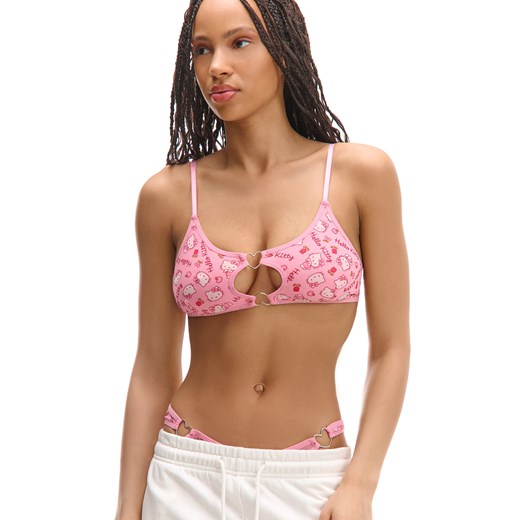 Cropp - Nieusztywniany biustonosz Hello Kitty - różowy Cropp S Cropp